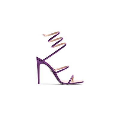 RENE CAOVILLA CLEO METALLIC PURPLE SANDAL 105 C12351